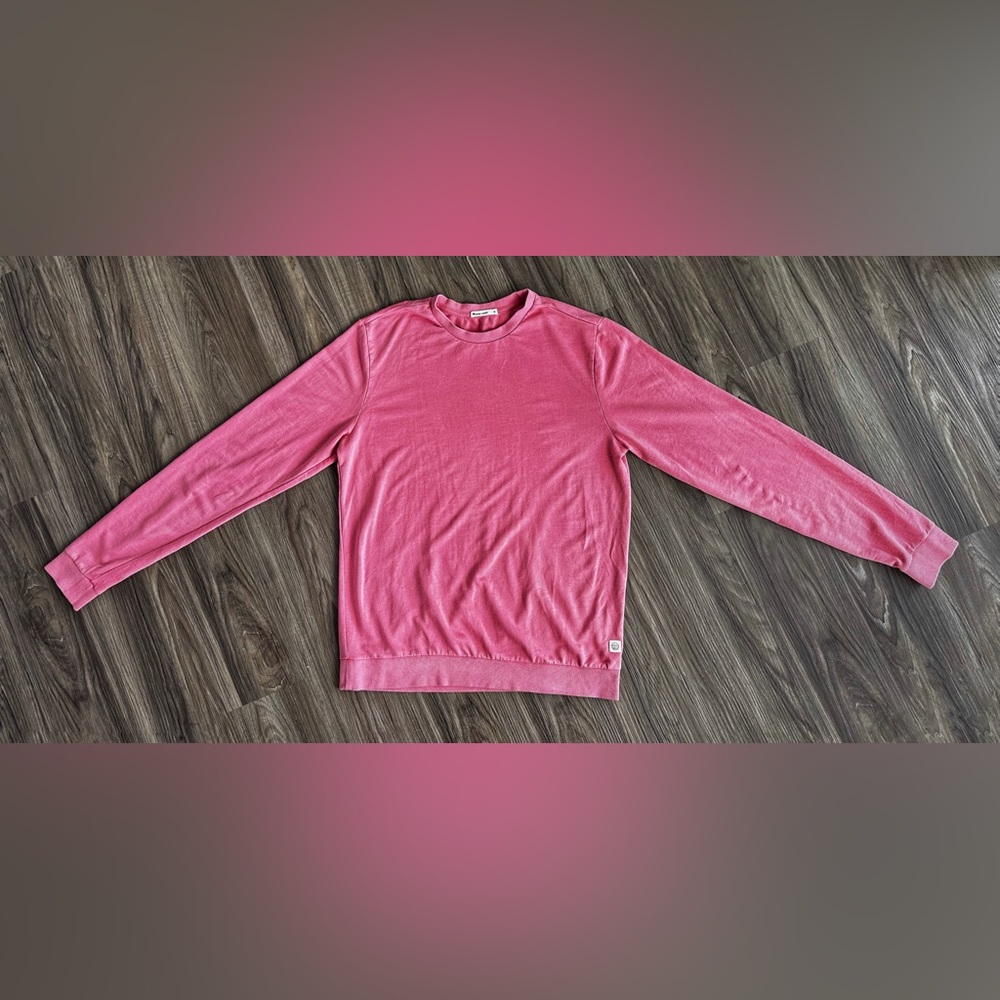 🌊 Marine Layer 🌊 Unisex Pullover Sweatshirt in Rouge/Pink